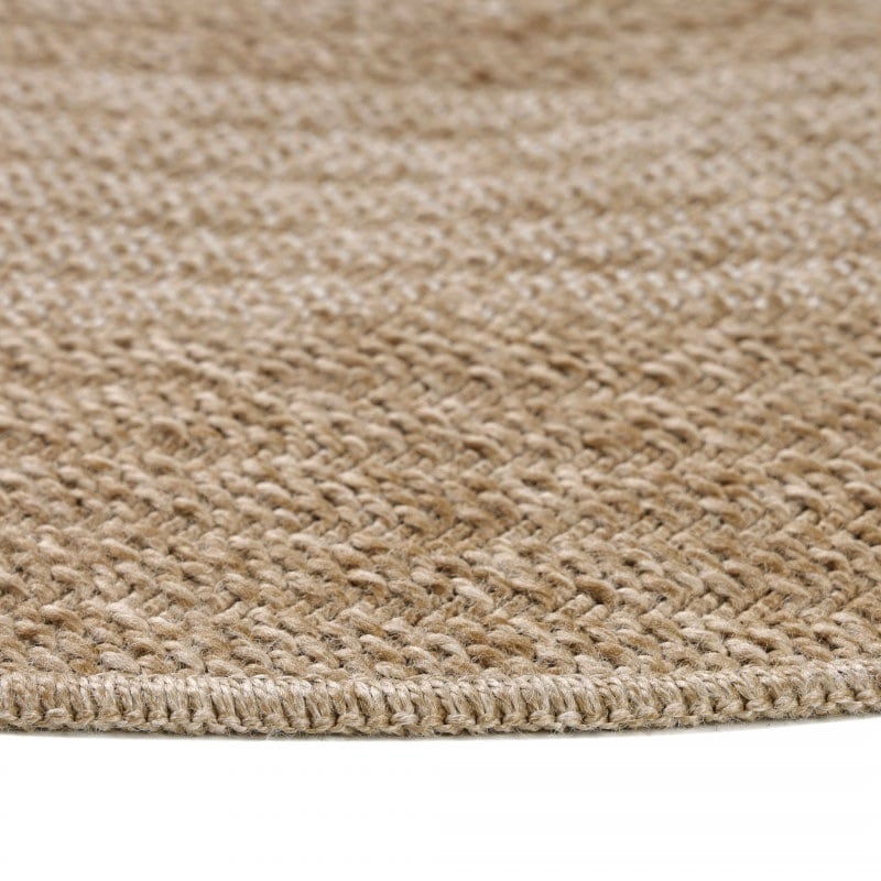 Maria Rundt Indendørs/Udendørs Gulvtæppe i Beige med Simple Lyse Ringe fra Rugs by Uniquebeds Home & Living | Flere Størrelser - Billede 3