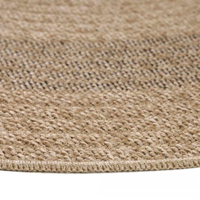 Maria Rundt Indendørs/Udendørs Gulvtæppe i Beige med Simple Mørke Ringe fra Rugs by Uniquebeds Home & Living | Flere Størrelser - Billede 4