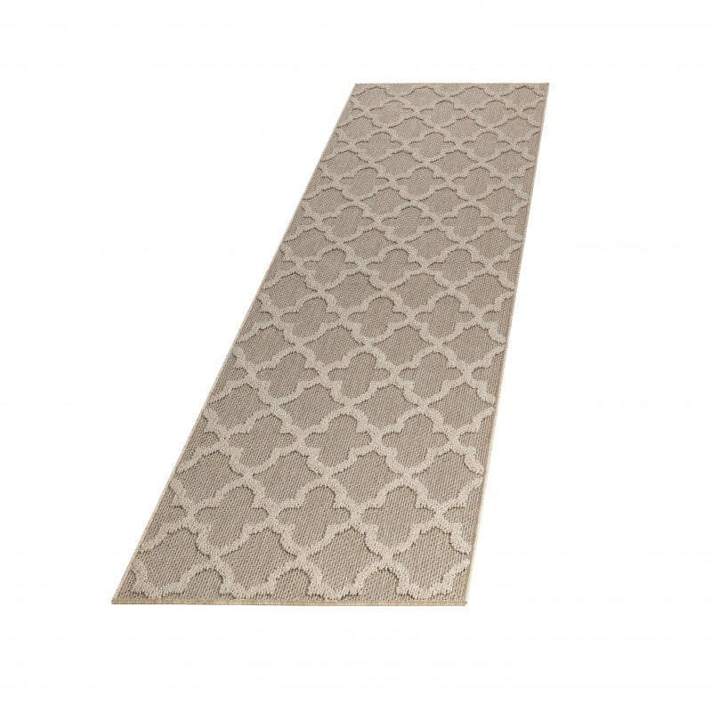 Scarlett Indendørs/Udendørs Gulvtæppe i Beige med Simpelt Quatrefoil Mønster fra Rugs by Uniquebeds Home & Living | Flere Størrelser - Billede 4