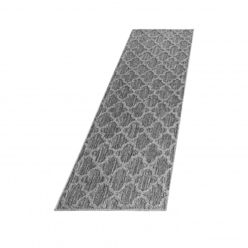 Scarlett Indendørs/Udendørs Gulvtæppe i Grå med Simpelt Quatrefoil Mønster fra Rugs by Uniquebeds Home & Living | Flere Størrelser - Billede 5