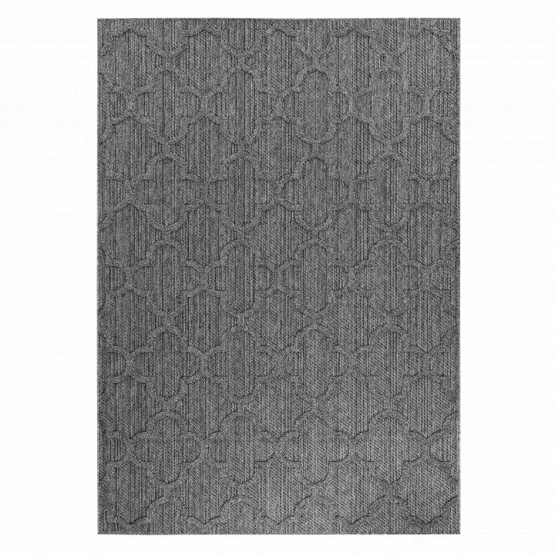 Scarlett Indendørs/Udendørs Gulvtæppe i Grå med Simpelt Quatrefoil Mønster fra Rugs by Uniquebeds Home & Living | Flere Størrelser - Billede 4