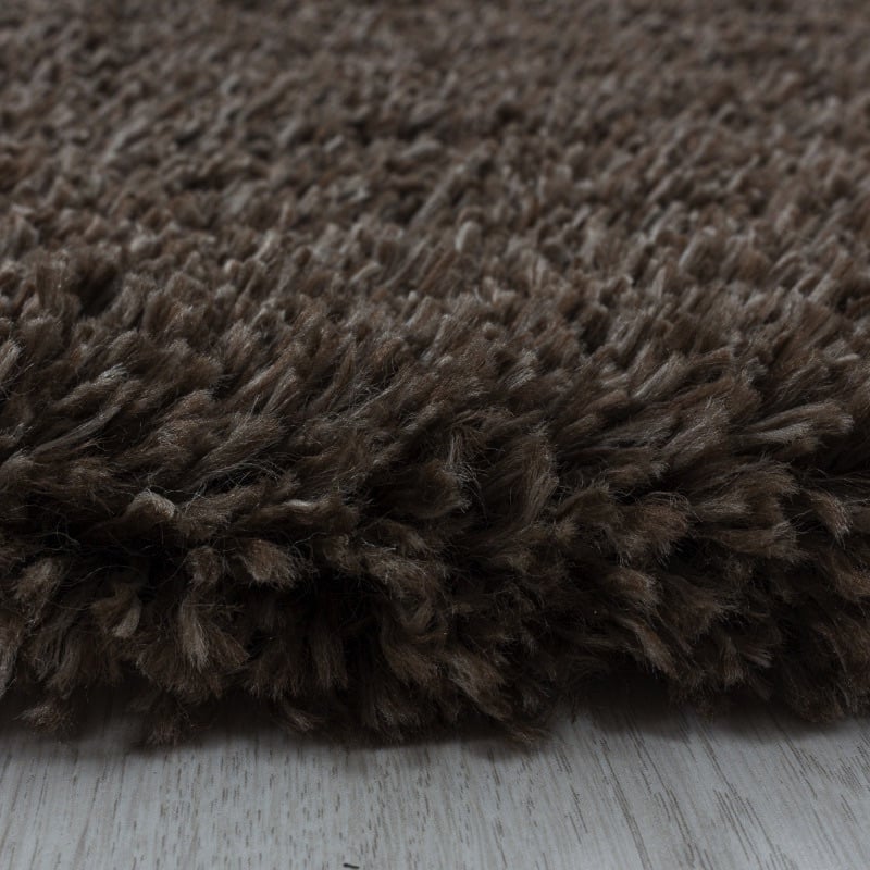 Louisa Ensfarvet Gulvtæppe i Brun fra Rugs by Uniquebeds Home & Living | Flere Størrelser i Firkantet & Rund - Billede 5