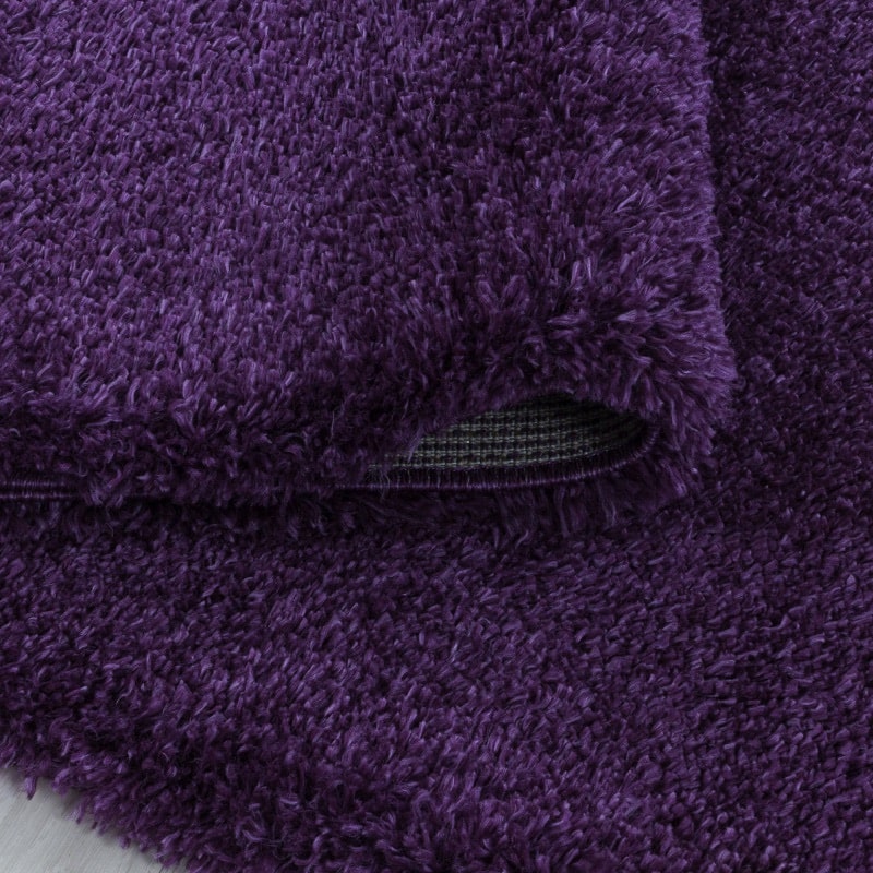 Louisa Ensfarvet Gulvtæppe i Lilla fra Rugs by Uniquebeds Home & Living | Flere Størrelser i Firkantet & Rund - Billede 6