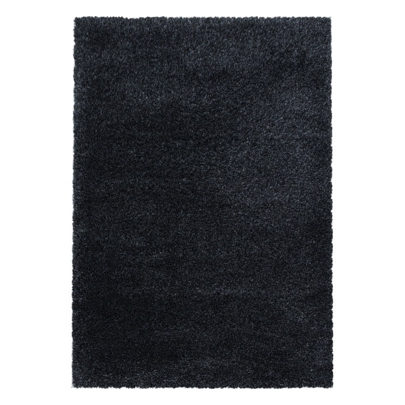 Louisa Ensfarvet Gulvtæppe i Sort fra Rugs by Uniquebeds Home & Living | Flere Størrelser i Firkantet & Rund - Billede 2