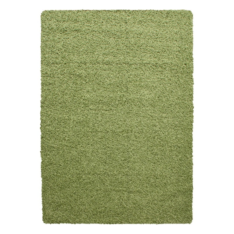 Luna Ensfarvet Fluffy Gulvtæppe i Grøn fra Rugs by Uniquebeds Home & Living | Flere Størrelser i Firkantet & Rund - Billede 2