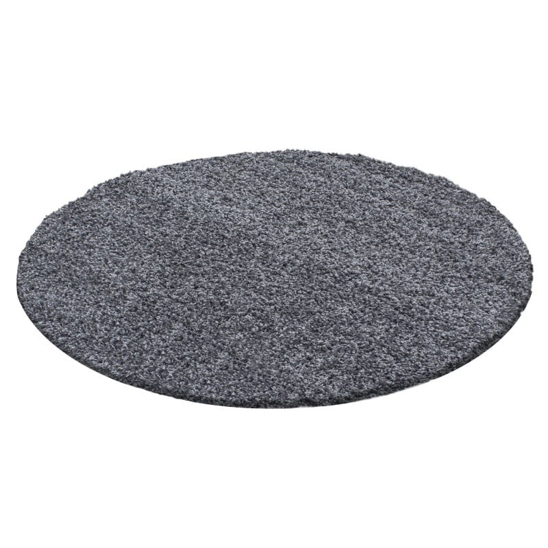 Luna Ensfarvet Fluffy Gulvtæppe i Mørk Grå fra Rugs by Uniquebeds Home & Living | Flere Størrelser i Firkantet & Rund - Billede 4