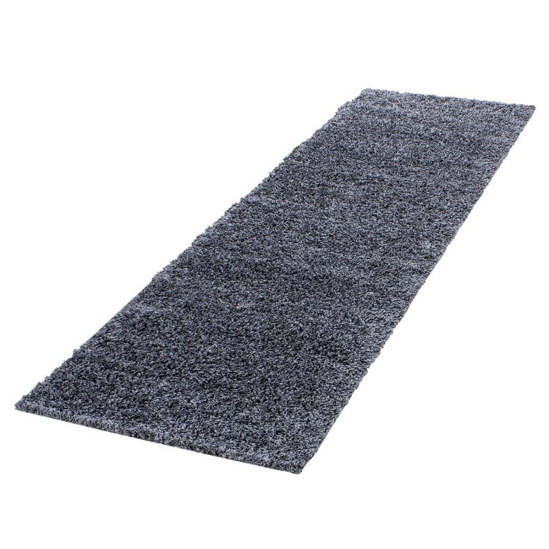 Luna Ensfarvet Fluffy Gulvtæppe i Mørk Grå fra Rugs by Uniquebeds Home & Living | Flere Størrelser i Firkantet & Rund - Billede 3