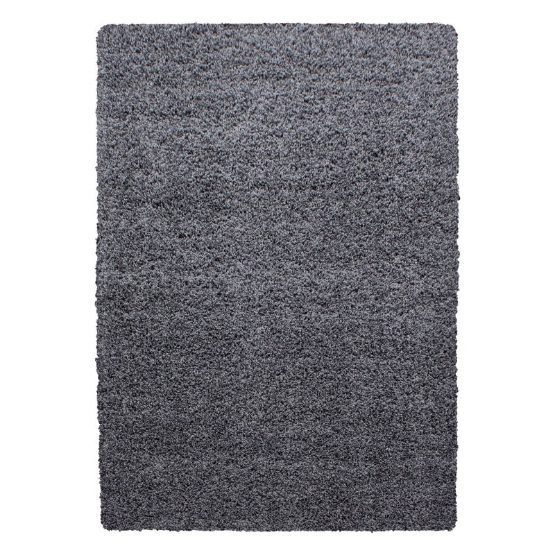 Luna Ensfarvet Fluffy Gulvtæppe i Mørk Grå fra Rugs by Uniquebeds Home & Living | Flere Størrelser i Firkantet & Rund - Billede 2