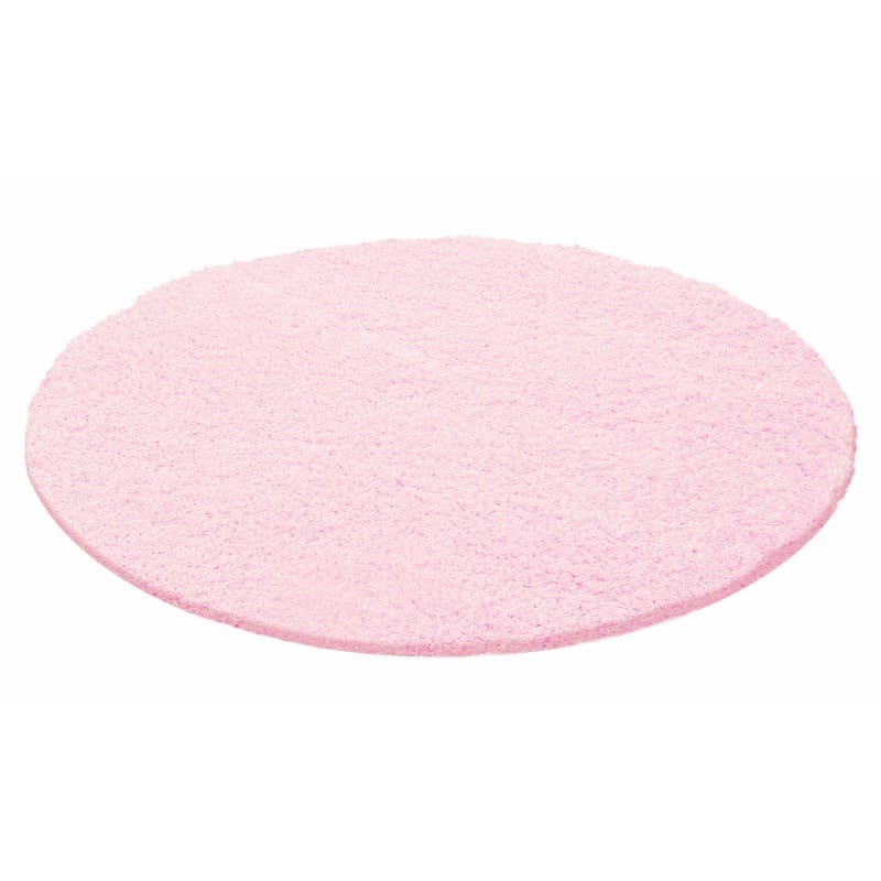 Luna Ensfarvet Fluffy Gulvtæppe i Pink fra Rugs by Uniquebeds Home & Living | Flere Størrelser i Firkantet & Rund - Billede 3