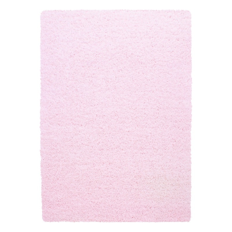 Luna Ensfarvet Fluffy Gulvtæppe i Pink fra Rugs by Uniquebeds Home & Living | Flere Størrelser i Firkantet & Rund - Billede 2