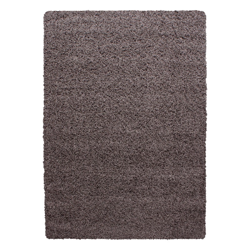 Luna Ensfarvet Fluffy Gulvtæppe i Taupe fra Rugs by Uniquebeds Home & Living | Flere Størrelser i Firkantet & Rund - Billede 2
