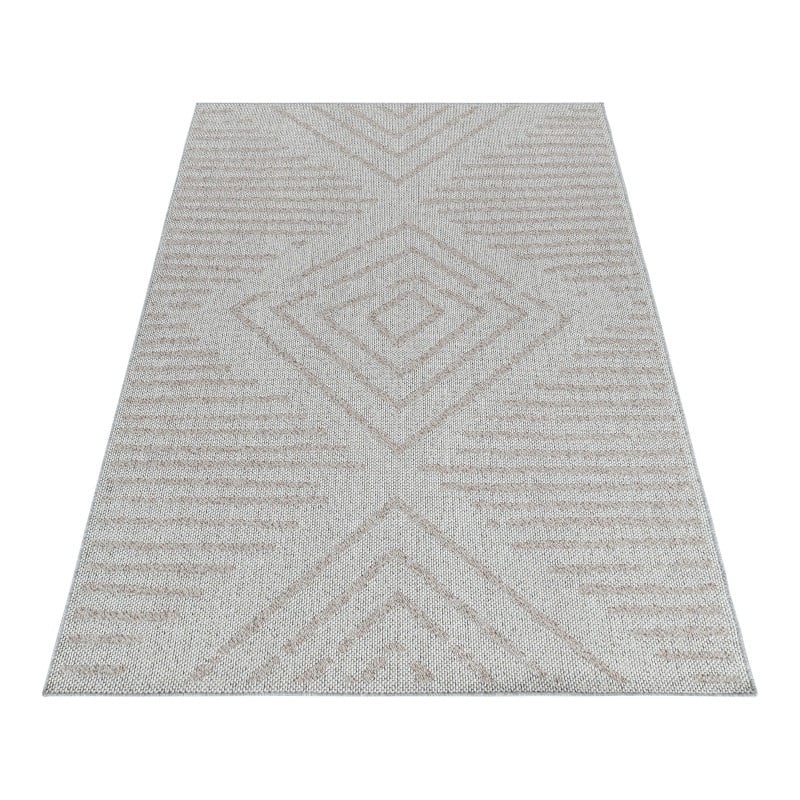 Margaret Indendørs/Udendørs Gulvtæppe i Beige med Abstrakt Lyserødt Mønster fra Rugs by Uniquebeds Home & Living | Flere Størrelser - Billede 3