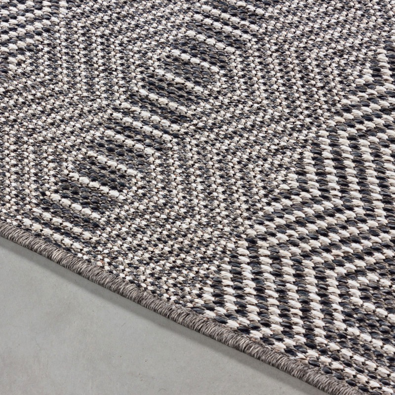 Mary Indendørs/Udendørs Gulvtæppe i Grå med Chevron- & Diamantmønster fra Rugs by Uniquebeds Home & Living | Flere Størrelser - Billede 4