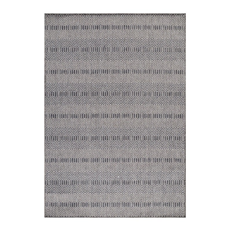 Mary Indendørs/Udendørs Gulvtæppe i Grå med Chevron- & Diamantmønster fra Rugs by Uniquebeds Home & Living | Flere Størrelser - Billede 2