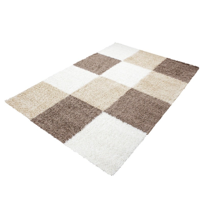 Nora Fluffy Ternet Gulvtæppe i Mocca fra Rugs by Uniquebeds Home & Living | Flere Størrelser - Billede 3