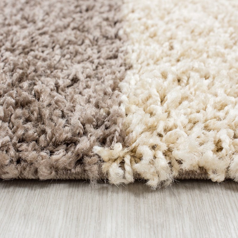 Nora Fluffy Ternet Gulvtæppe i Mocca fra Rugs by Uniquebeds Home & Living | Flere Størrelser - Billede 5