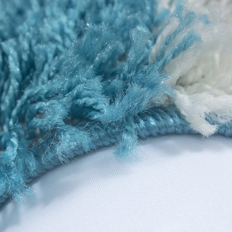 Nora Fluffy Ternet Gulvtæppe i Turkis fra Rugs by Uniquebeds Home & Living | Flere Størrelser - Billede 6