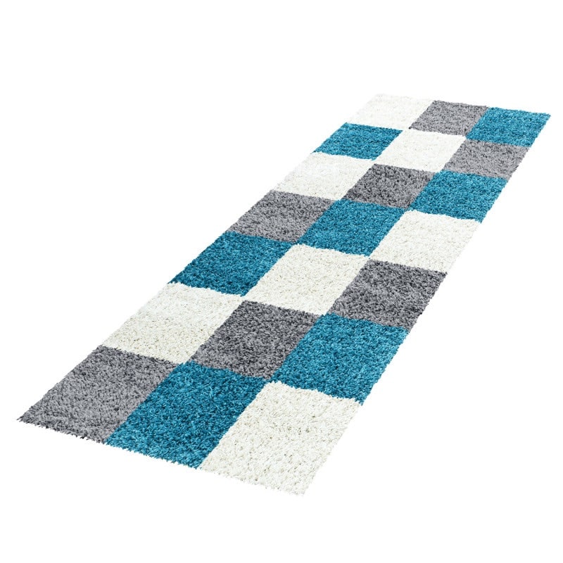 Nora Fluffy Ternet Gulvtæppe i Turkis fra Rugs by Uniquebeds Home & Living | Flere Størrelser - Billede 4