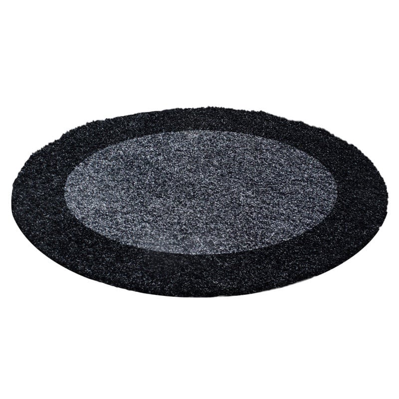Zoe Fluffy Gulvtæppe i Sort med Kant fra Rugs by Uniquebeds Home & Living | Flere Størrelser i Firkantet & Rund - Billede 5