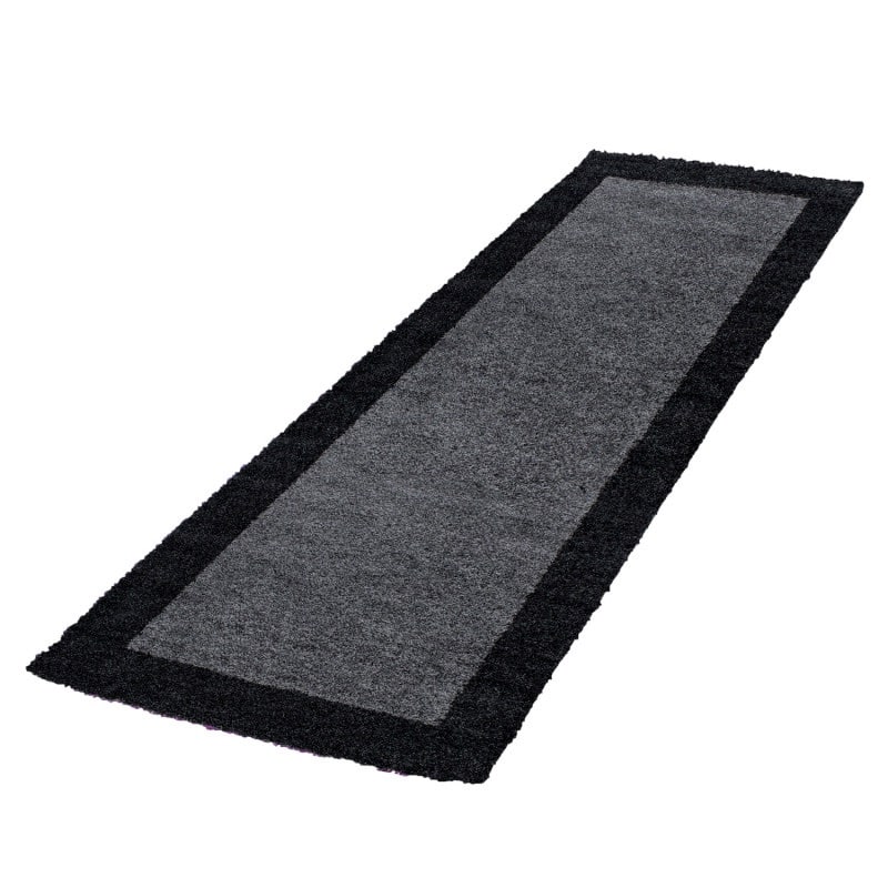 Zoe Fluffy Gulvtæppe i Sort med Kant fra Rugs by Uniquebeds Home & Living | Flere Størrelser i Firkantet & Rund - Billede 4
