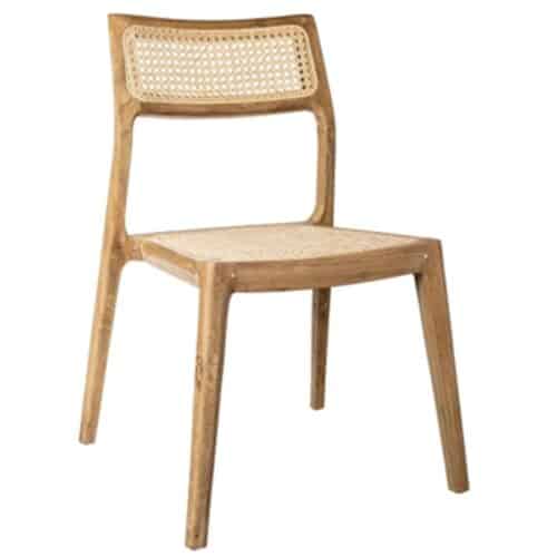 Odense Spisebordsstol I Teak Med Naturflet Fra Hundevad & Co - 1442