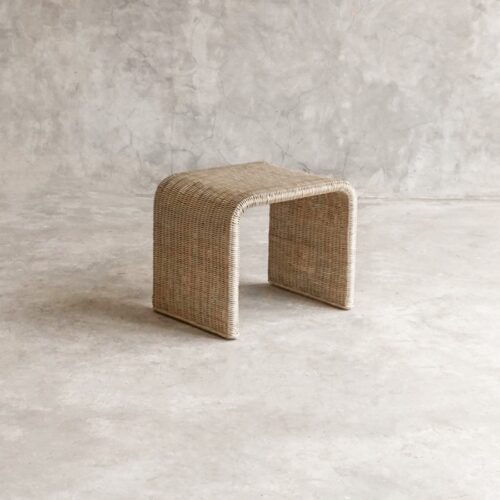 Wuppental Taburet I Natur Rattan Flet Fra Hundevad & Co - 3335
