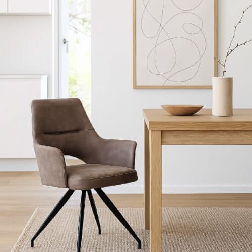 Aya Spisebordsstol i Ægte Læder/Micro Leather Bull/Møbelstof fra Lexpo Living | Flere Farver
