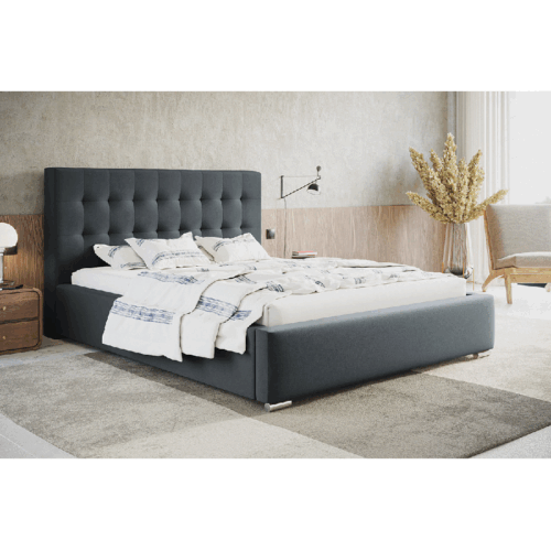 Superior Model 2 Polstret Sengeramme Med Opbevaring Fra CozyQuilt Sleep | Håndlaves i Møbelstof, Fløjl, Velour & Læder