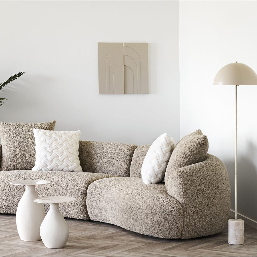 Ina Relief Vægdekoration Beige Mdf Polyester