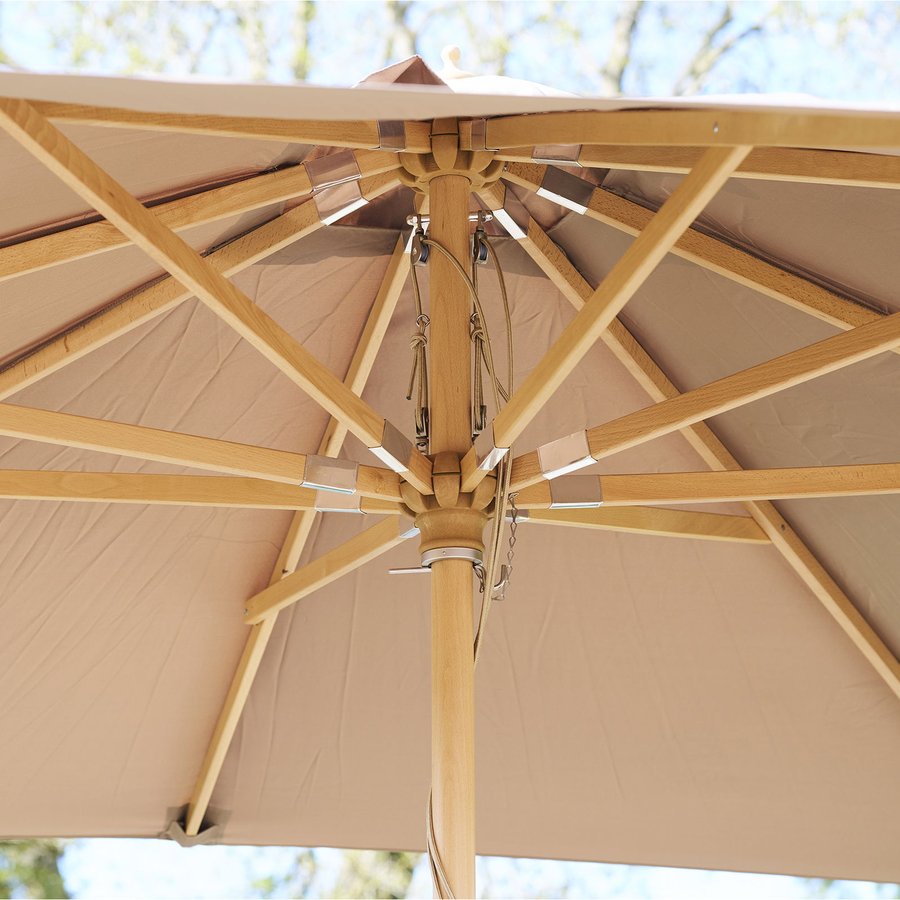 Orlando Parasol I Sandfarve Med Massiv