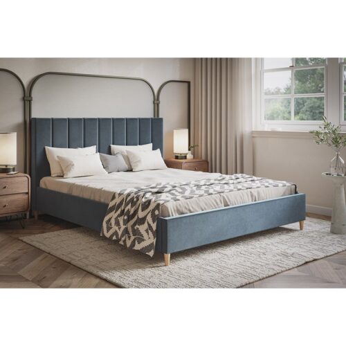 Lux Model 2 Polstret Sengeramme Med Opbevaring Fra CozyQuilt Sleep | Håndlaves i Møbelstof, Fløjl, Velour & Læder - Billede 4