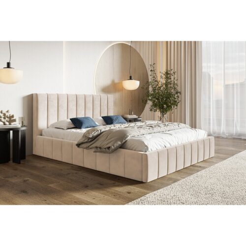 Gold Model 10 Polstret Sengeramme Med Opbevaring Fra CozyQuilt Sleep | Håndlaves i Møbelstof, Fløjl, Velour & Læder - Billede 1