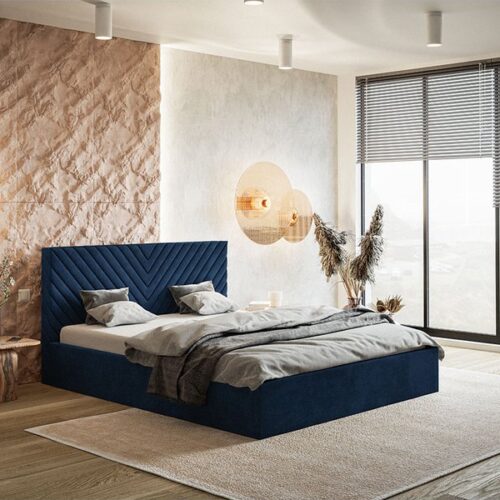 Gold Model 8 Polstret Sengeramme Med Opbevaring Fra CozyQuilt Sleep | Håndlaves i Møbelstof, Fløjl, Velour & Læder - Billede 5