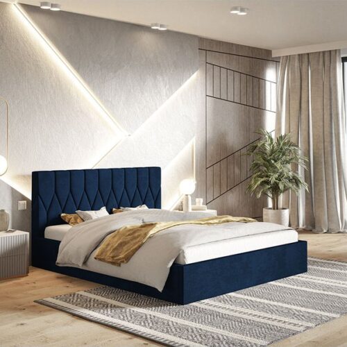 Gold Model 9 Polstret Sengeramme Med Opbevaring Fra CozyQuilt Sleep | Håndlaves i Møbelstof, Fløjl, Velour & Læder - Billede 5