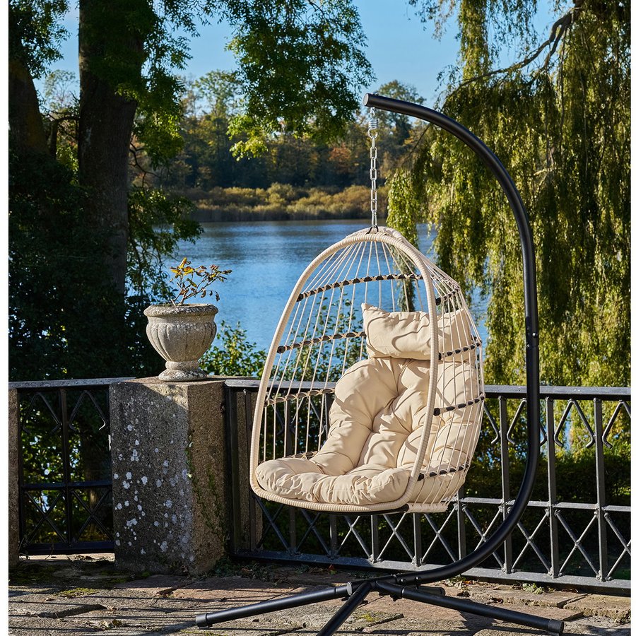 Patras Hængestol Beige Grå Sort
