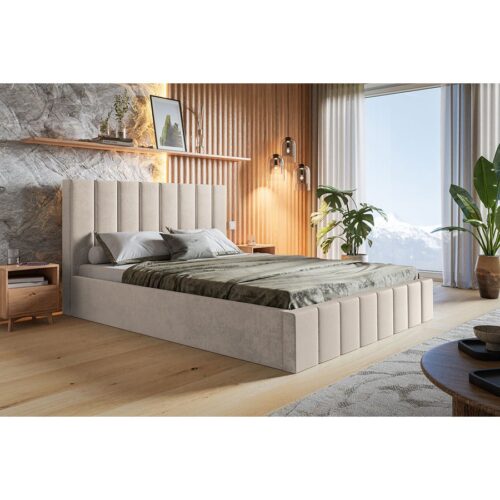 Slim Model 10 Polstret Sengeramme Med Opbevaring Fra CozyQuilt Sleep | Håndlaves i Møbelstof, Fløjl, Velour & Læder - Billede 1