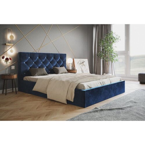 Slim Model 7 Polstret Sengeramme Med Opbevaring Fra CozyQuilt Sleep | Håndlaves i Møbelstof, Fløjl, Velour & Læder - Billede 1
