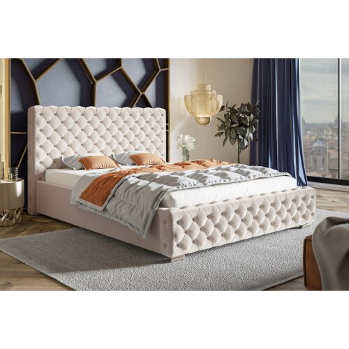 Superior Model 12 Polstret Sengeramme Med Opbevaring Fra CozyQuilt Sleep | Håndlaves i Møbelstof, Fløjl, Velour & Læder