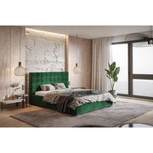 Top Model 6 Polstret Sengeramme Med Opbevaring Fra CozyQuilt Sleep | Håndlaves i Møbelstof, Fløjl, Velour & Læder - Billede 5