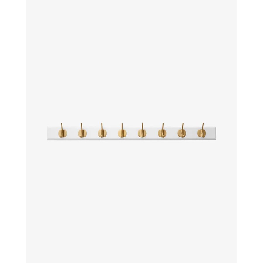 EDGY Knagerække i Hvid MDF med Messing Knager fra Nordal | 1/2/3/6/8 Knager | 10/20/30/60/90x7x6,5 cm hos uniquebeds, home & living - Billede 12
