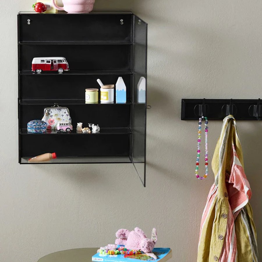 EDGY Knagerække i Sort MDF med Sorte Knager fra Nordal | 3/6/8 Knager | 30/60/90x7x6,5 cm hos uniquebeds, home & living - Billede 2