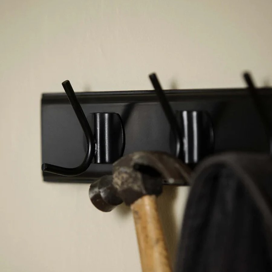 EDGY Knagerække i Sort MDF med Sorte Knager fra Nordal | 3/6/8 Knager | 30/60/90x7x6,5 cm hos uniquebeds, home & living - Billede 3