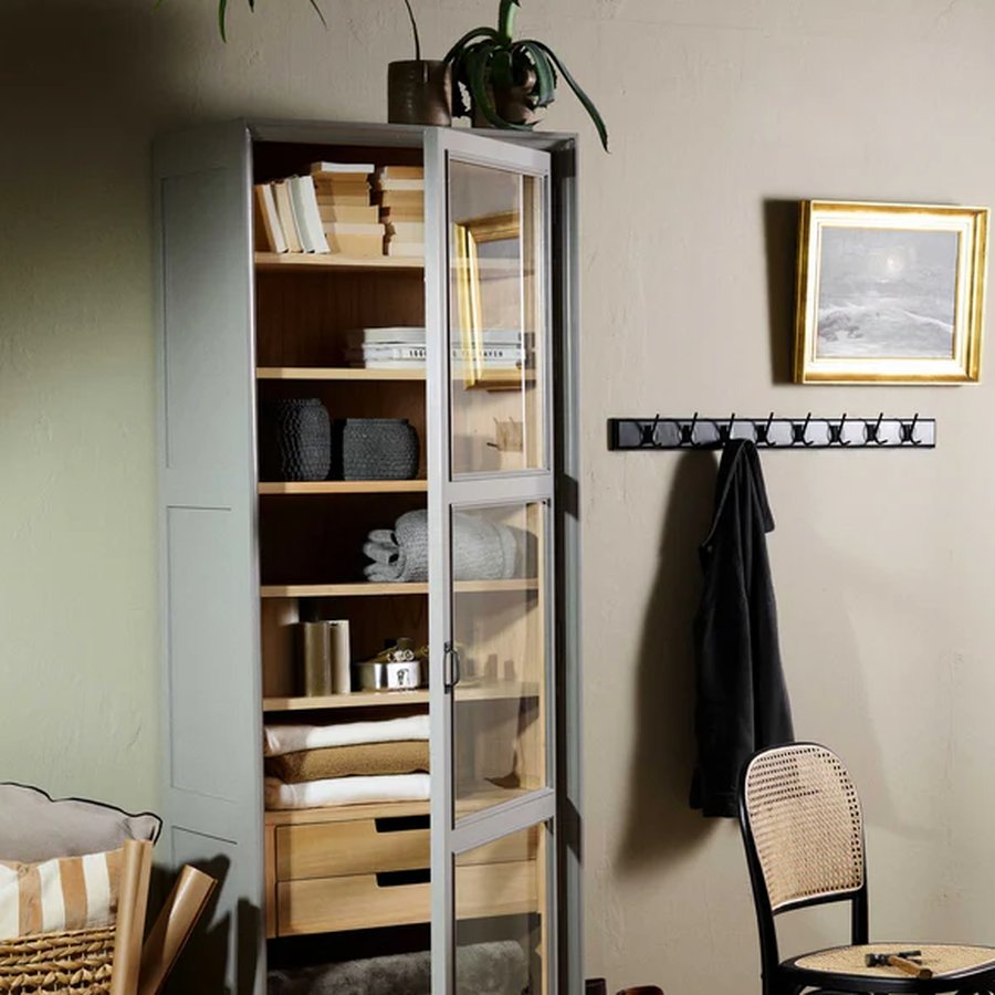 EDGY Knagerække i Sort MDF med Sorte Knager fra Nordal | 3/6/8 Knager | 30/60/90x7x6,5 cm hos uniquebeds, home & living - Billede 9
