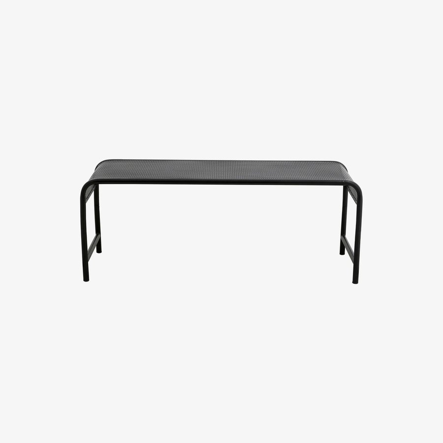 BRENTA Havebænk i Sort Metal fra Nordal | 122x42x46 cm hos uniquebeds, home & living - Billede 1