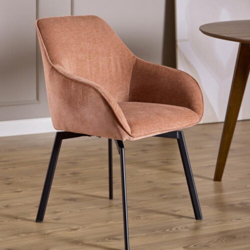 Clara Spisebordsstol Rosewood Stof Armlæn Stel