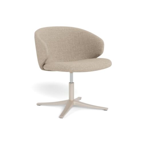 Ella Lounge Stol Beige Stof Armlæn