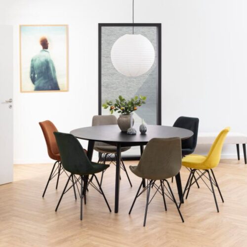Eris Spisebordsstol Beige Stof Stel Sort