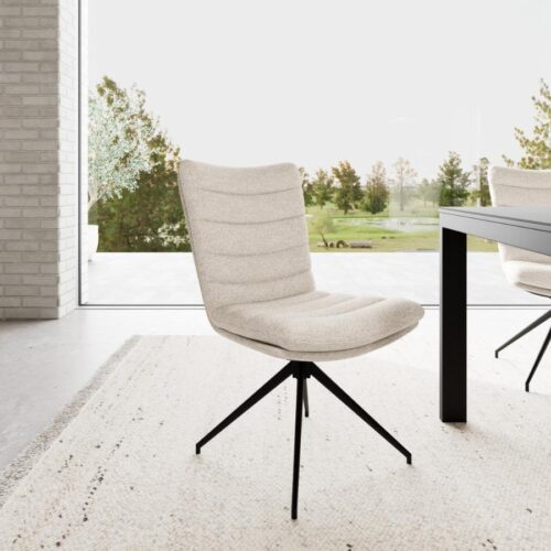 Grafton Spisebordsstol Creme Stof Drejefunktion Stel