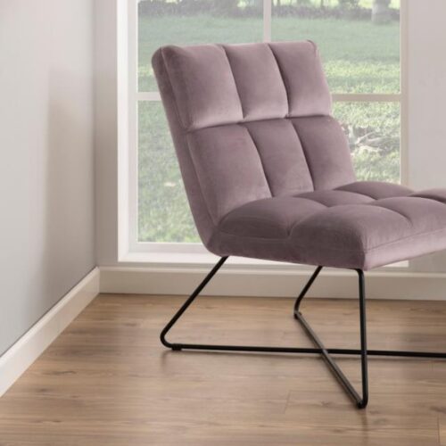 Alba Lounge Stol Dusty Rose Stof