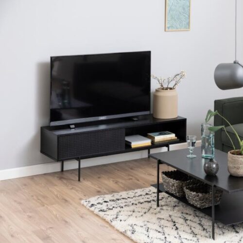 Angus Tv Bord Sort Ask Melamin